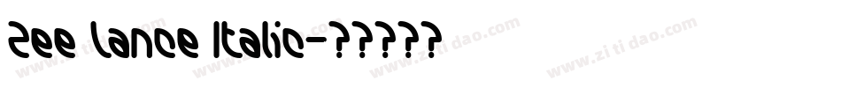 Zee Lance Italic字体转换